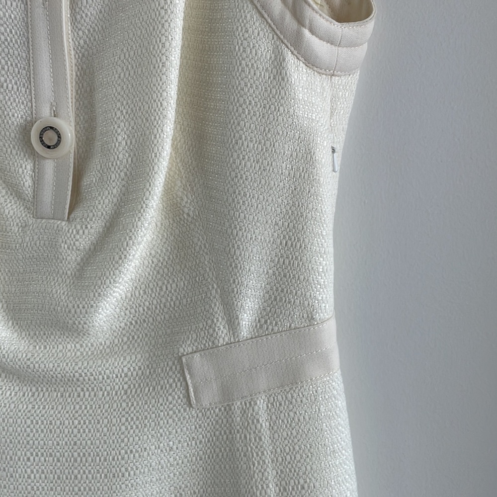 Tory Burch Ivory Sleeveless Button-Front Sheath Dress - Picture 5 of 10